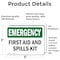 Signmission First Aid And Spills Kit, 5 in W x Rectangle, Vinyl Decal OS-2PACK-EM-D-35-L-10367 - alternate 4